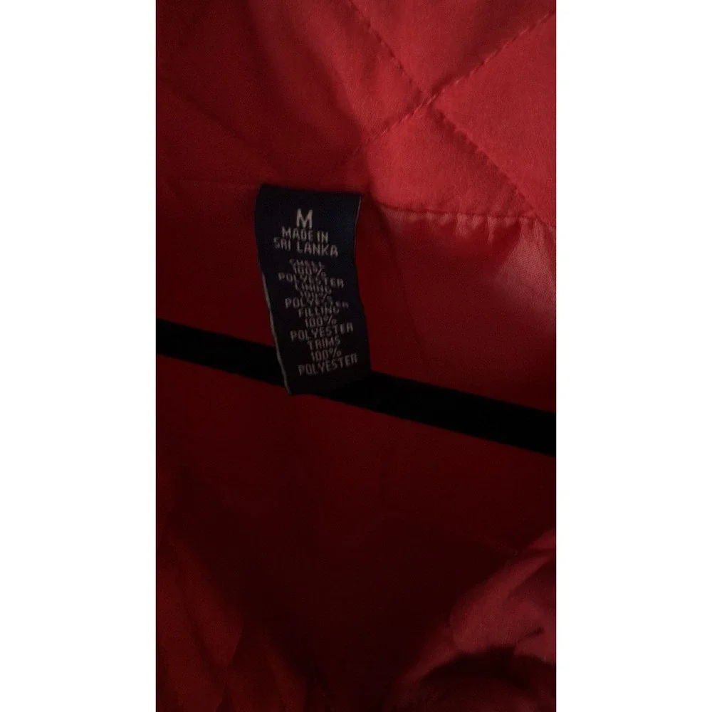 Ralph Lauren Chaps‎ Jacket Red Quilted Polyester Lined Long Sleeve Buttons M EUC